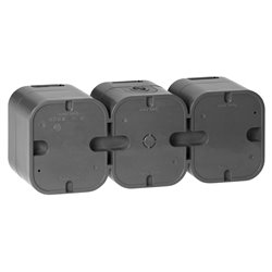 GNIAZDO POTRÓJNE N/T 3X2P+Z, SCHUKO, BRYZGOSZCZELNE Z KLAPKĄ B2, IP54, NT-317 B2, SZARY/CZARNY ORNO GNIAZDO POTRÓJNE N/T 3X2P+Z, SCHUKO, BRYZGOSZCZELNE Z KLAPKĄ B2, IP54, NT-317 B2, SZARY/CZARNY ORNO