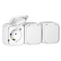 GNIAZDO POTRÓJNE N/T 3X2P+Z, SCHUKO, BRYZGOSZCZELNE Z KLAPKĄ B2, IP54, NT-317 B2, BIAŁY ORNO GNIAZDO POTRÓJNE N/T 3X2P+Z, SCHUKO, BRYZGOSZCZELNE Z KLAPKĄ B2, IP54, NT-317 B2, BIAŁY ORNO