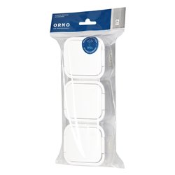 GNIAZDO POTRÓJNE N/T 3X2P+Z, SCHUKO, BRYZGOSZCZELNE Z KLAPKĄ B2, IP54, NT-317 B2, BIAŁY ORNO GNIAZDO POTRÓJNE N/T 3X2P+Z, SCHUKO, BRYZGOSZCZELNE Z KLAPKĄ B2, IP54, NT-317 B2, BIAŁY ORNO