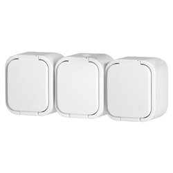 GNIAZDO POTRÓJNE N/T 3X2P+Z, SCHUKO, BRYZGOSZCZELNE Z KLAPKĄ B2, IP54, NT-317 B2, BIAŁY ORNO GNIAZDO POTRÓJNE N/T 3X2P+Z, SCHUKO, BRYZGOSZCZELNE Z KLAPKĄ B2, IP54, NT-317 B2, BIAŁY ORNO