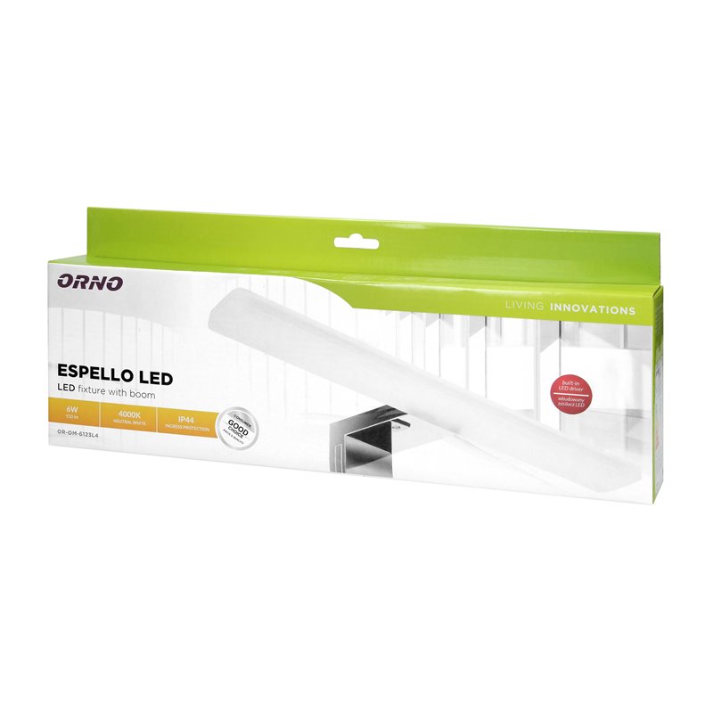 ESPELLO LED 6W, LAMPA NAD LUSTRO, 510LM, 4000K, DŁ. 40 CM, ALUMINIUM+AKRYL, ORNO ESPELLO LED 6W, LAMPA NAD LUSTRO, 510LM, 4000K, DŁ. 40 CM, ALUMINIUM+AKRYL, ORNO