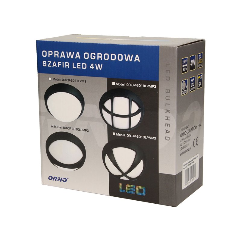 SZAFIR LED 4W, OPRAWA OGRODOWA, 270LM, IP54, 3000K, PION ORNO SZAFIR LED 4W, OPRAWA OGRODOWA, 270LM, IP54, 3000K, PION ORNO