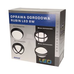 RUBIN LED 8W, OPRAWA OGRODOWA, 540LM, IP54, 3000K, GŁADKA ORNO RUBIN LED 8W, OPRAWA OGRODOWA, 540LM, IP54, 3000K, GŁADKA ORNO