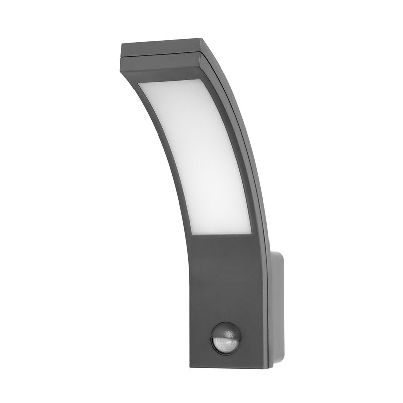 PIRYT LED 10W, OPRAWA OGRODOWA Z CZUJNIKIEM RUCHU 140°, 850LM, IP54, 4000K, SZARA ORNO PIRYT LED 10W, OPRAWA OGRODOWA Z CZUJNIKIEM RUCHU 140°, 850LM, IP54, 4000K, SZARA ORNO