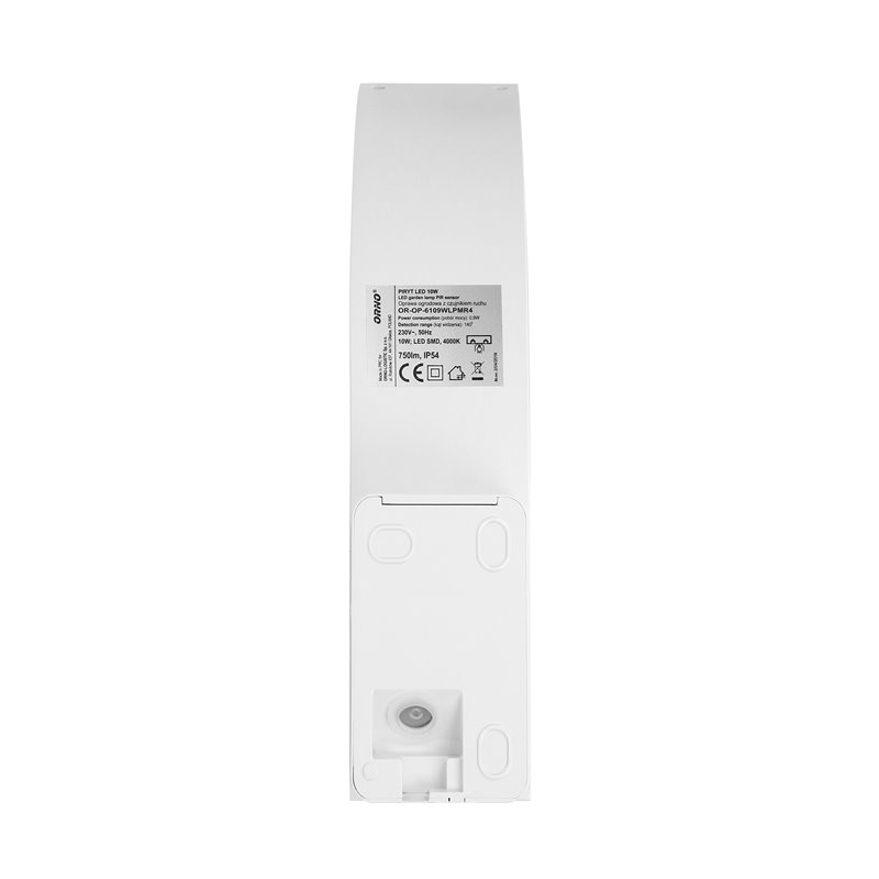PIRYT LED 10W, OPRAWA OGRODOWA Z CZUJNIKIEM RUCHU 140ST, 850LM, IP54, 4000K, BIAŁA ORNO PIRYT LED 10W, OPRAWA OGRODOWA Z CZUJNIKIEM RUCHU 140ST, 850LM, IP54, 4000K, BIAŁA ORNO