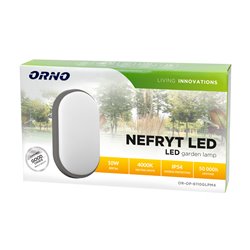 NEFRYT LED 10W, OPRAWA OGRODOWA, 800LM, IP54, 4000K, SZARA ORNO NEFRYT LED 10W, OPRAWA OGRODOWA, 800LM, IP54, 4000K, SZARA ORNO