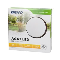 AGAT LED 10W, OPRAWA OGRODOWA, 800LM, IP54, 4000K, CZARNA ORNO AGAT LED 10W, OPRAWA OGRODOWA, 800LM, IP54, 4000K, CZARNA ORNO