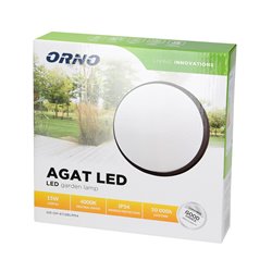 AGAT LED 15W, OPRAWA OGRODOWA, 1100LM, IP54, 4000K, CZARNA ORNO AGAT LED 15W, OPRAWA OGRODOWA, 1100LM, IP54, 4000K, CZARNA ORNO