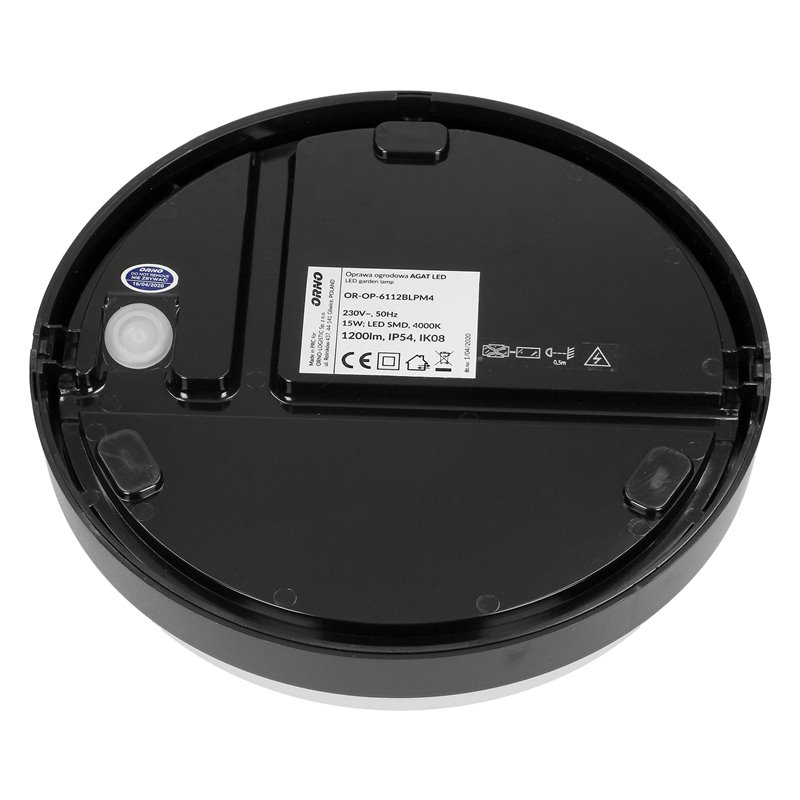 AGAT LED 15W, OPRAWA OGRODOWA, 1100LM, IP54, 4000K, CZARNA ORNO AGAT LED 15W, OPRAWA OGRODOWA, 1100LM, IP54, 4000K, CZARNA ORNO