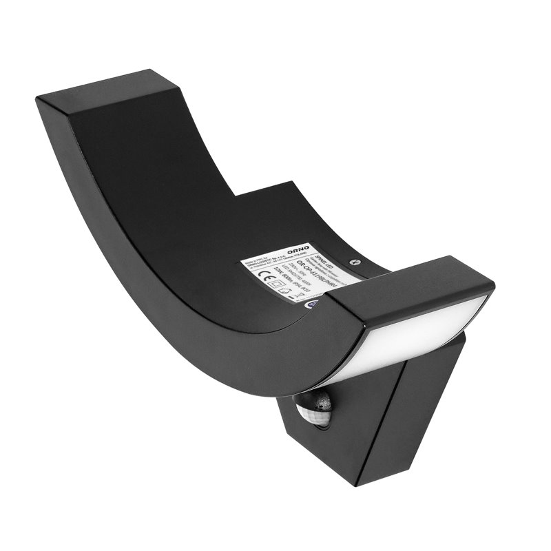 SPINEL LED 10W, OPRAWA OGRODOWA Z CZUJNIKIEM RUCHU 140°, 800LM, IP54, 4000K, IK10, CZARNA ORNO SPINEL LED 10W, OPRAWA OGRODOWA Z CZUJNIKIEM RUCHU 140°, 800LM, IP54, 4000K, IK10, CZARNA ORNO