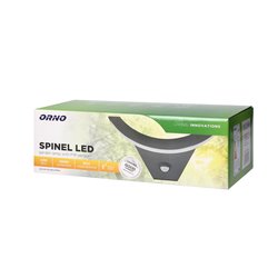 SPINEL LED 10W, OPRAWA OGRODOWA Z CZUJNIKIEM RUCHU 140°, 800LM, IP54, 4000K, IK10, SZARA ORNO SPINEL LED 10W, OPRAWA OGRODOWA Z CZUJNIKIEM RUCHU 140°, 800LM, IP54, 4000K, IK10, SZARA ORNO