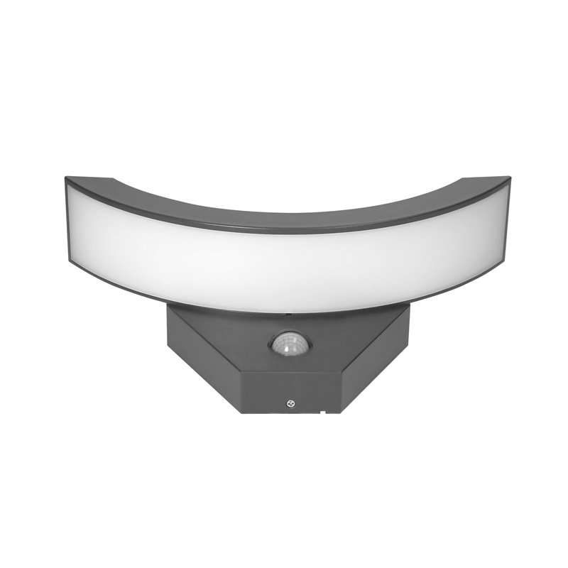 SPINEL LED 10W, OPRAWA OGRODOWA Z CZUJNIKIEM RUCHU 140°, 800LM, IP54, 4000K, IK10, SZARA ORNO SPINEL LED 10W, OPRAWA OGRODOWA Z CZUJNIKIEM RUCHU 140°, 800LM, IP54, 4000K, IK10, SZARA ORNO