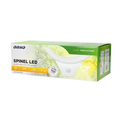 SPINEL LED 10W, OPRAWA OGRODOWA Z CZUJNIKIEM RUCHU 140°, 800LM, IP54, 4000K, IK10, BIAŁA ORNO SPINEL LED 10W, OPRAWA OGRODOWA Z CZUJNIKIEM RUCHU 140°, 800LM, IP54, 4000K, IK10, BIAŁA ORNO