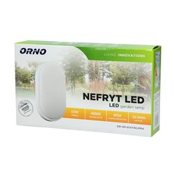 NEFRYT LED 15W, OPRAWA OGRODOWA, 1100LM, IP54, 4000K, BIAŁA ORNO NEFRYT LED 15W, OPRAWA OGRODOWA, 1100LM, IP54, 4000K, BIAŁA ORNO