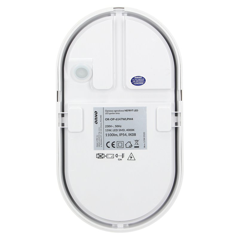 NEFRYT LED 15W, OPRAWA OGRODOWA, 1100LM, IP54, 4000K, BIAŁA ORNO NEFRYT LED 15W, OPRAWA OGRODOWA, 1100LM, IP54, 4000K, BIAŁA ORNO