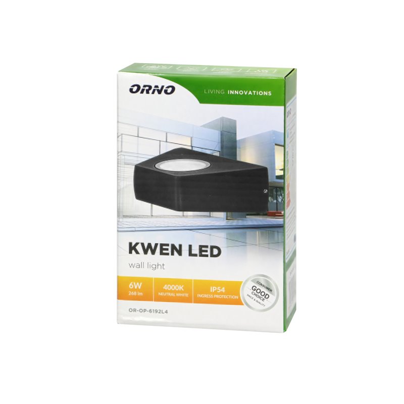OPRAWA ELEWACYJNA KWEN LED 6W, IP54, 4000K, ORNO OPRAWA ELEWACYJNA KWEN LED 6W, IP54, 4000K, ORNO