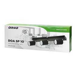 DOA SP 3I, OPRAWA ŚCIENNO-SUFITOWA, GU10 MAX. 3X50W, IP20, CZARNA ORNO DOA SP 3I, OPRAWA ŚCIENNO-SUFITOWA, GU10 MAX. 3X50W, IP20, CZARNA ORNO