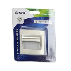 DRACO LED 1,2W, OPRAWA SCHODOWA PODTYNKOWA, 12V DC, 100LM, 3000K, SATYNA ORNO DRACO LED 1,2W, OPRAWA SCHODOWA PODTYNKOWA, 12V DC, 100LM, 3000K, SATYNA ORNO