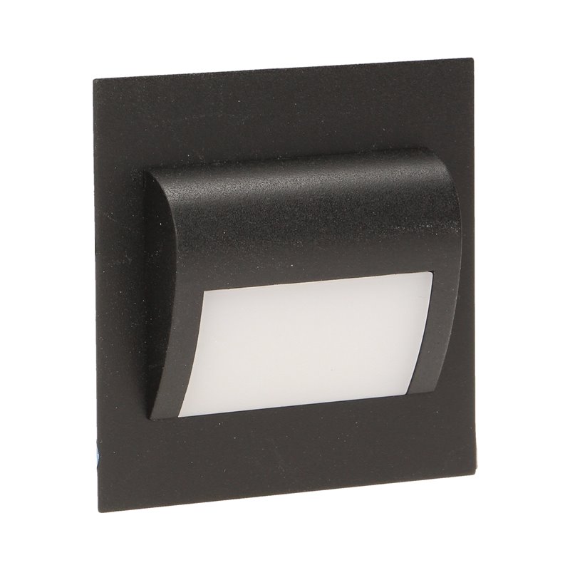 DRACO LED 1,2W, OPRAWA SCHODOWA PODTYNKOWA, 12V DC, 100LM, 6000K, CZARNA ORNO DRACO LED 1,2W, OPRAWA SCHODOWA PODTYNKOWA, 12V DC, 100LM, 6000K, CZARNA ORNO