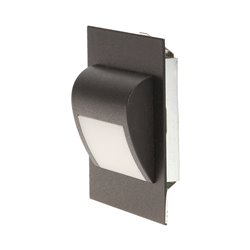 DRACO LED 1,2W, OPRAWA SCHODOWA PODTYNKOWA, 12V DC, 100LM, 6000K, CZARNA ORNO DRACO LED 1,2W, OPRAWA SCHODOWA PODTYNKOWA, 12V DC, 100LM, 6000K, CZARNA ORNO