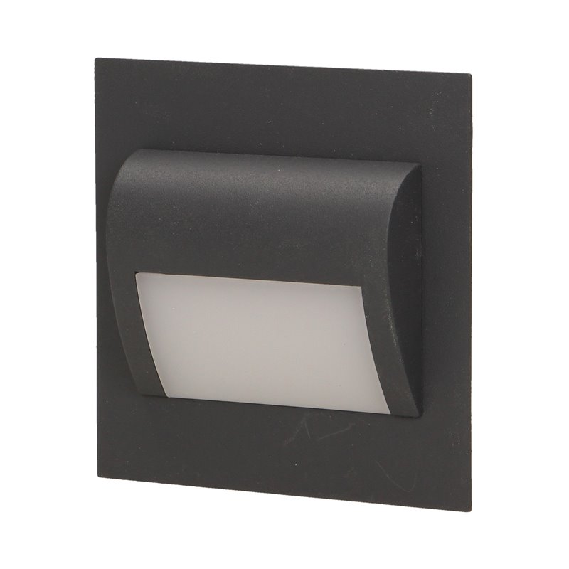 DRACO LED 1,2W, OPRAWA SCHODOWA PODTYNKOWA, 12V DC, 100LM, 6000K, GRAFIT ORNO DRACO LED 1,2W, OPRAWA SCHODOWA PODTYNKOWA, 12V DC, 100LM, 6000K, GRAFIT ORNO