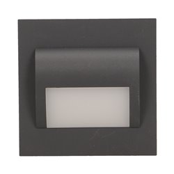 DRACO LED 1,2W, OPRAWA SCHODOWA PODTYNKOWA, 12V DC, 100LM, 6000K, GRAFIT ORNO DRACO LED 1,2W, OPRAWA SCHODOWA PODTYNKOWA, 12V DC, 100LM, 6000K, GRAFIT ORNO