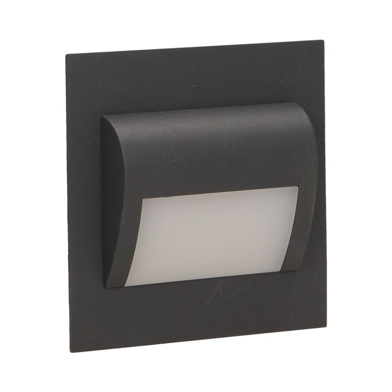 DRACO LED 1,2W, OPRAWA SCHODOWA PODTYNKOWA, 12V DC, 100LM, 6000K, GRAFIT ORNO DRACO LED 1,2W, OPRAWA SCHODOWA PODTYNKOWA, 12V DC, 100LM, 6000K, GRAFIT ORNO