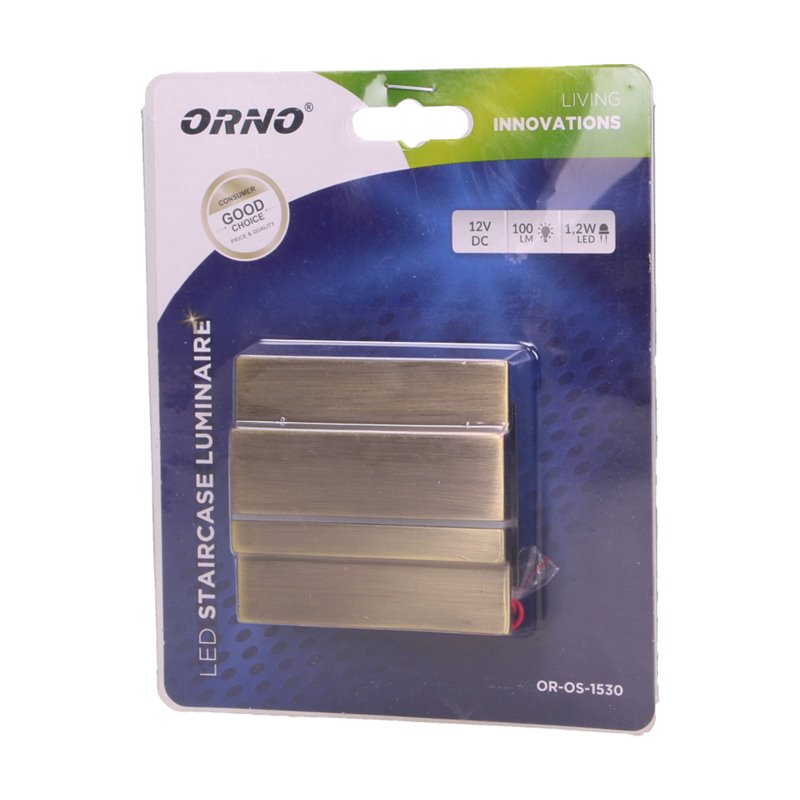CYGNUS LED 1,2W, OPRAWA SCHODOWA NATYNKOWA, 12V DC, 100LM, 3000K, MOSIĄDZ ORNO CYGNUS LED 1,2W, OPRAWA SCHODOWA NATYNKOWA, 12V DC, 100LM, 3000K, MOSIĄDZ ORNO