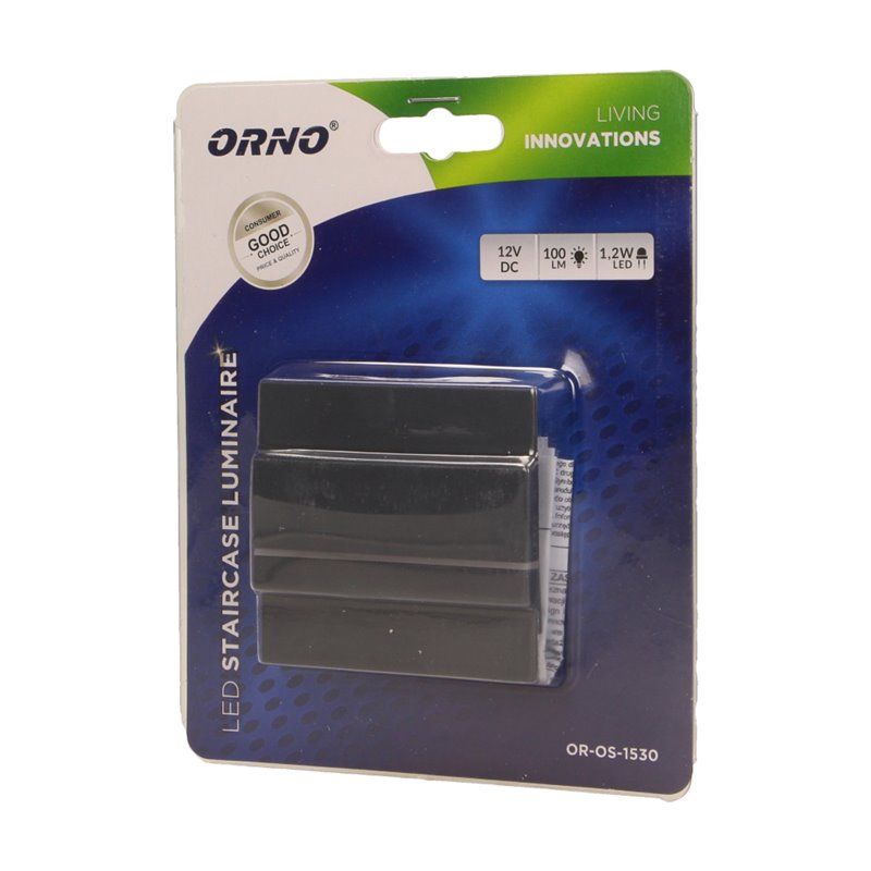 CYGNUS LED 1,2W, OPRAWA SCHODOWA NATYNKOWA, 12V DC, 100LM, 3000K, GRAFIT ORNO CYGNUS LED 1,2W, OPRAWA SCHODOWA NATYNKOWA, 12V DC, 100LM, 3000K, GRAFIT ORNO