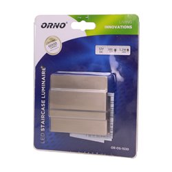 CYGNUS LED 1,2W, OPRAWA SCHODOWA NATYNKOWA, 12V DC, 100LM, 3000K, SATYNA ORNO CYGNUS LED 1,2W, OPRAWA SCHODOWA NATYNKOWA, 12V DC, 100LM, 3000K, SATYNA ORNO