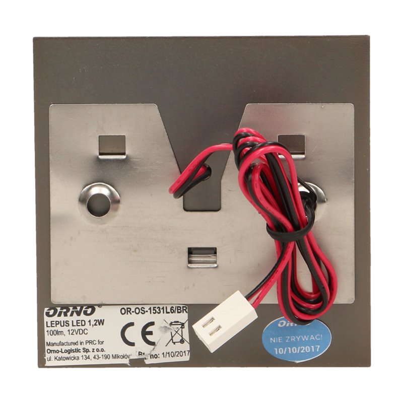 LEPUS LED 1,2W, OPRAWA SCHODOWA NATYNKOWA, 12V DC, 100LM, 3000K, MOSIĄDZ ORNO LEPUS LED 1,2W, OPRAWA SCHODOWA NATYNKOWA, 12V DC, 100LM, 3000K, MOSIĄDZ ORNO