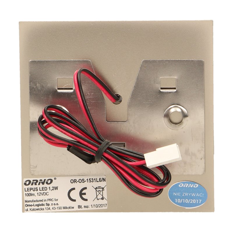 LEPUS LED 1,2W, OPRAWA SCHODOWA NATYNKOWA, 12V DC, 100LM, 6000K, SATYNA ORNO LEPUS LED 1,2W, OPRAWA SCHODOWA NATYNKOWA, 12V DC, 100LM, 6000K, SATYNA ORNO