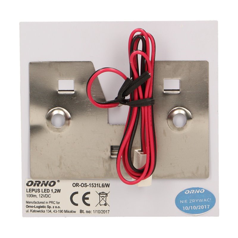 LEPUS LED 1,2W, OPRAWA SCHODOWA NATYNKOWA, 12V DC, 100LM, 6000K, BIAŁA ORNO LEPUS LED 1,2W, OPRAWA SCHODOWA NATYNKOWA, 12V DC, 100LM, 6000K, BIAŁA ORNO