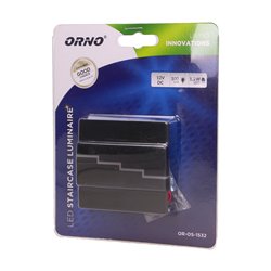 LYNX LED 1,2W, OPRAWA SCHODOWA NATYNKOWA, 12V DC, 100LM, 3000K, CZARNA ORNO LYNX LED 1,2W, OPRAWA SCHODOWA NATYNKOWA, 12V DC, 100LM, 3000K, CZARNA ORNO