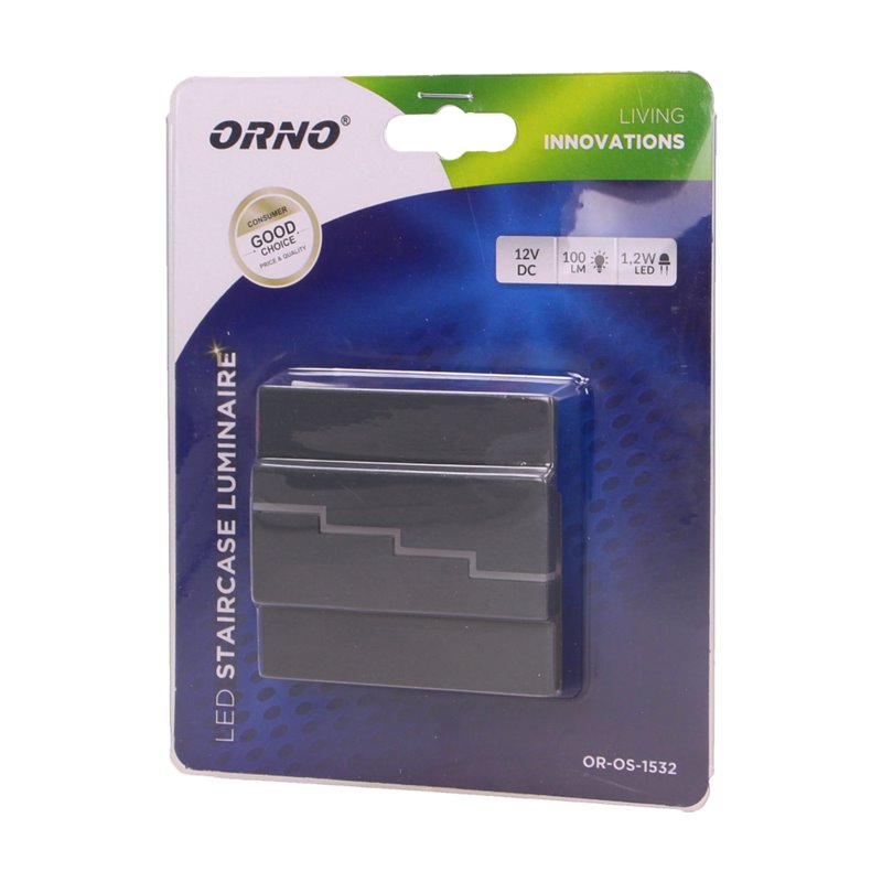 LYNX LED 1,2W, OPRAWA SCHODOWA NATYNKOWA, 12V DC, 100LM, 6000K, GRAFIT ORNO LYNX LED 1,2W, OPRAWA SCHODOWA NATYNKOWA, 12V DC, 100LM, 6000K, GRAFIT ORNO