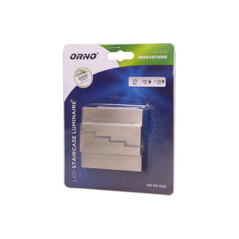 LYNX LED 1,2W, OPRAWA SCHODOWA NATYNKOWA, 12V DC, 100LM, 6000K, SATYNA ORNO LYNX LED 1,2W, OPRAWA SCHODOWA NATYNKOWA, 12V DC, 100LM, 6000K, SATYNA ORNO