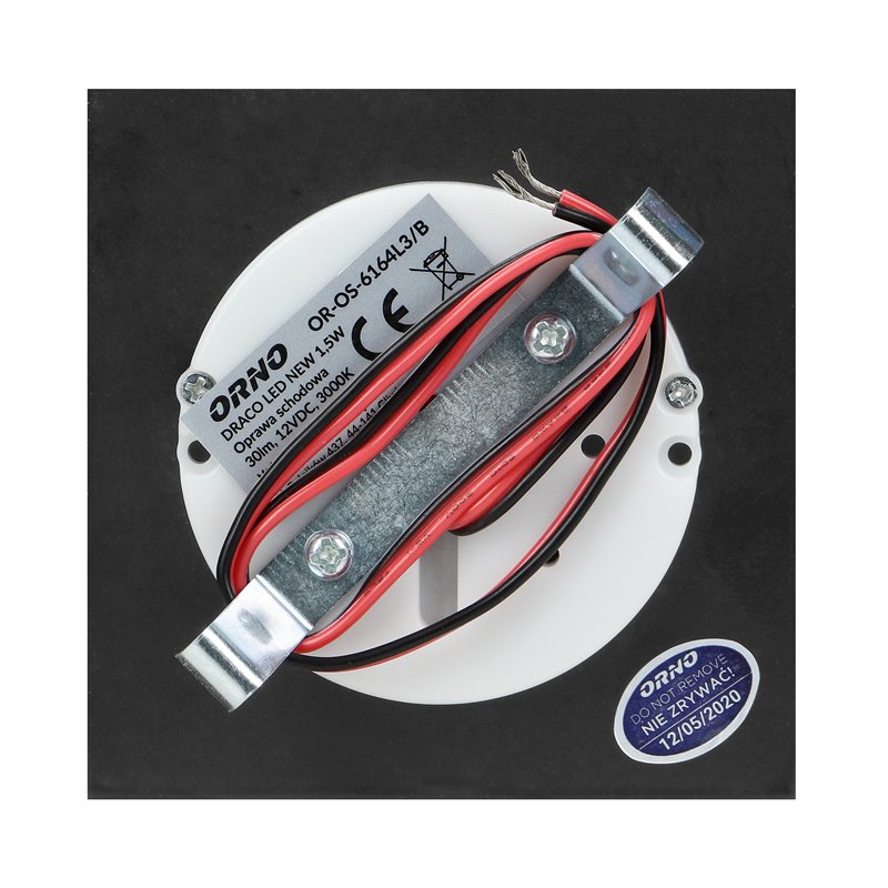 DRACO LED NEW 1,5W, OPRAWA SCHODOWA PODTYNKOWA, 12VDC, 30LM, 3000K, CZARNY, INNOWACYJNY SPOSÓB MONTAŻU ORNO DRACO LED NEW 1,5W, OPRAWA SCHODOWA PODTYNKOWA, 12VDC, 30LM, 3000K, CZARNY, INNOWACYJNY SPOSÓB MONTAŻU ORNO