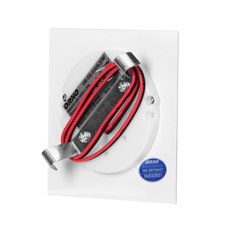 DRACO LED NEW 1,5W, OPRAWA SCHODOWA PODTYNKOWA, 12VDC, 30LM, 3000K, BIAŁA, INNOWACYJNY SPOSÓB MONTAŻU ORNO DRACO LED NEW 1,5W, OPRAWA SCHODOWA PODTYNKOWA, 12VDC, 30LM, 3000K, BIAŁA, INNOWACYJNY SPOSÓB MONTAŻU ORNO
