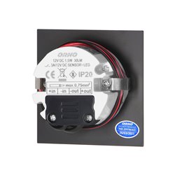 DRACO LED NEW 1,5W, OPRAWA SCHODOWA PODTYNKOWA, 12VDC, 30LM, 6000K, CZARNY, INNOWACYJNY SPOSÓB MONTAŻU ORNO DRACO LED NEW 1,5W, OPRAWA SCHODOWA PODTYNKOWA, 12VDC, 30LM, 6000K, CZARNY, INNOWACYJNY SPOSÓB MONTAŻU ORNO