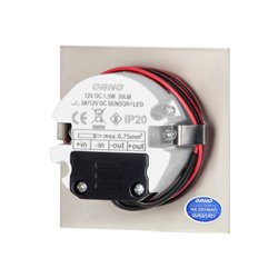DRACO LED NEW 1,5W, OPRAWA SCHODOWA PODTYNKOWA, 12VDC, 30LM, 3000K, SATYNA, CZUJNIK RUCHU I ZMIERZCHU ORNO DRACO LED NEW 1,5W, OPRAWA SCHODOWA PODTYNKOWA, 12VDC, 30LM, 3000K, SATYNA, CZUJNIK RUCHU I ZMIERZCHU ORNO