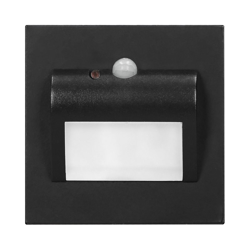 DRACO LED NEW 1,5W, OPRAWA SCHODOWA PODTYNKOWA, 12VDC, 30LM, 6000K, CZARNY, CZUJNIK RUCHU I ZMIERZCHU ORNO DRACO LED NEW 1,5W, OPRAWA SCHODOWA PODTYNKOWA, 12VDC, 30LM, 6000K, CZARNY, CZUJNIK RUCHU I ZMIERZCHU ORNO