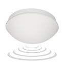 MARIN, PLAFON OŚWIETLENIOWY Z MIKROFALOWYM CZUJNIKIEM RUCHU, 60W, E27, IP20, SZKŁO MATOWE ORNO