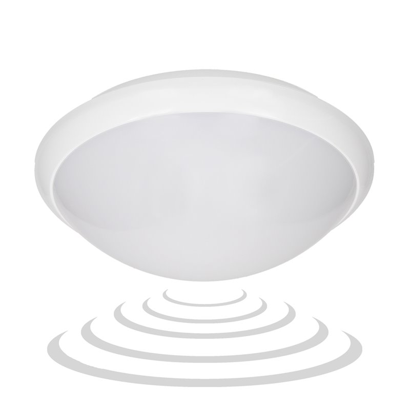 BREVA, PLAFON OŚWIETLENIOWY Z MIKROFALOWYM CZUJNIKIEM RUCHU, 60W, E27, IP44, POLIWĘGLAN MLECZNY ORNO BREVA, PLAFON OŚWIETLENIOWY Z MIKROFALOWYM CZUJNIKIEM RUCHU, 60W, E27, IP44, POLIWĘGLAN MLECZNY ORNO