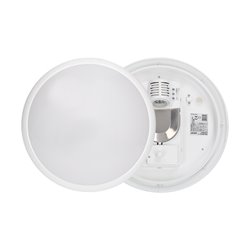 BREVA, PLAFON OŚWIETLENIOWY Z MIKROFALOWYM CZUJNIKIEM RUCHU, 60W, E27, IP44, POLIWĘGLAN MLECZNY ORNO BREVA, PLAFON OŚWIETLENIOWY Z MIKROFALOWYM CZUJNIKIEM RUCHU, 60W, E27, IP44, POLIWĘGLAN MLECZNY ORNO