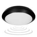 PLAFON BRYZA ECO LED Z MIKROFALOWYM CZUJNIKIEM RUCHU, CZARNY, 12W ORNO