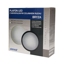 PLAFON BRYZA LED 15W Z MIKROFALOWYM CZUJNIKIEM RUCHU, BIAŁA ORNO PLAFON BRYZA LED 15W Z MIKROFALOWYM CZUJNIKIEM RUCHU, BIAŁA ORNO