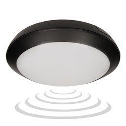 PLAFON ZEFIR LED Z MIKROFALOWYM CZUJNIKIEM RUCHU, CZARNY, 25W ORNO PLAFON ZEFIR LED Z MIKROFALOWYM CZUJNIKIEM RUCHU, CZARNY, 25W ORNO