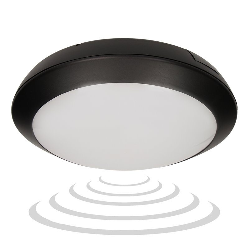 PLAFON ZEFIR LED Z MIKROFALOWYM CZUJNIKIEM RUCHU, CZARNY, 25W ORNO PLAFON ZEFIR LED Z MIKROFALOWYM CZUJNIKIEM RUCHU, CZARNY, 25W ORNO