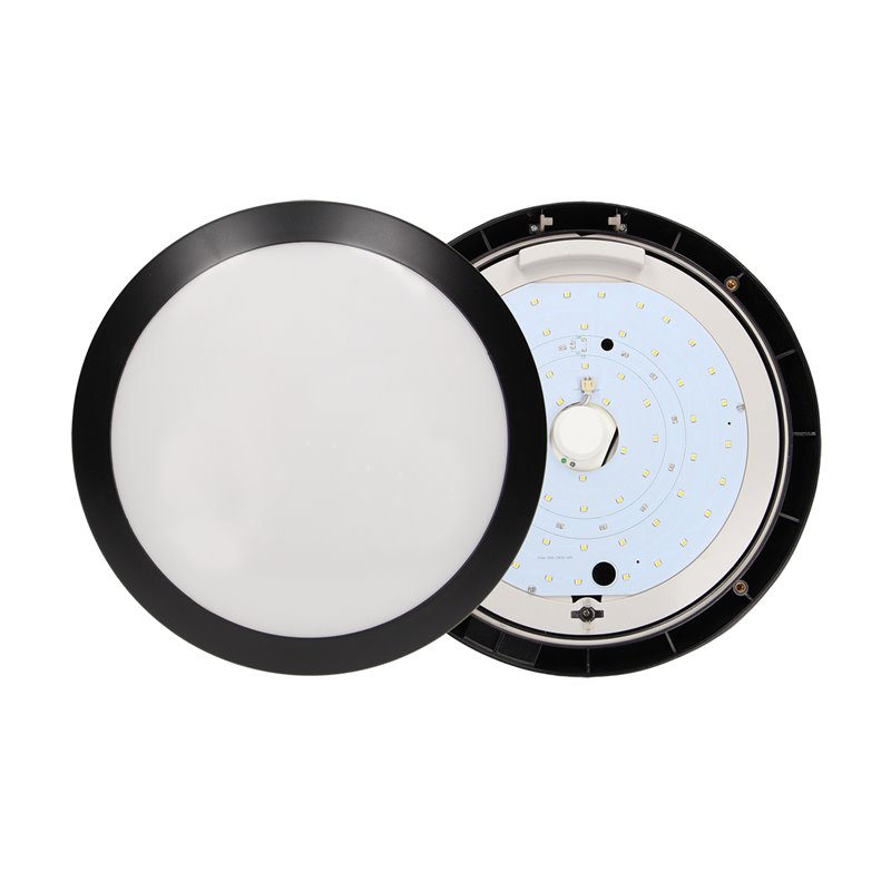 PLAFON ZEFIR LED Z MIKROFALOWYM CZUJNIKIEM RUCHU, CZARNY, 25W ORNO PLAFON ZEFIR LED Z MIKROFALOWYM CZUJNIKIEM RUCHU, CZARNY, 25W ORNO