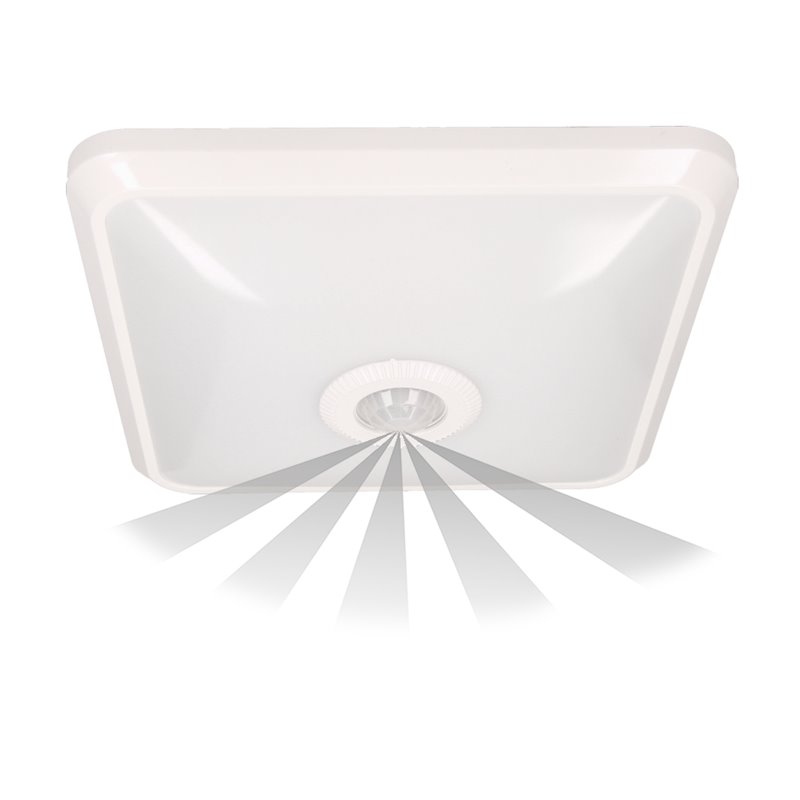 NYK LED 12W, PLAFON Z CZUJNIKIEM RUCHU, 850LM, IP20, 4000K, POLIWĘGLAN MLECZNY, BIAŁY ORNO